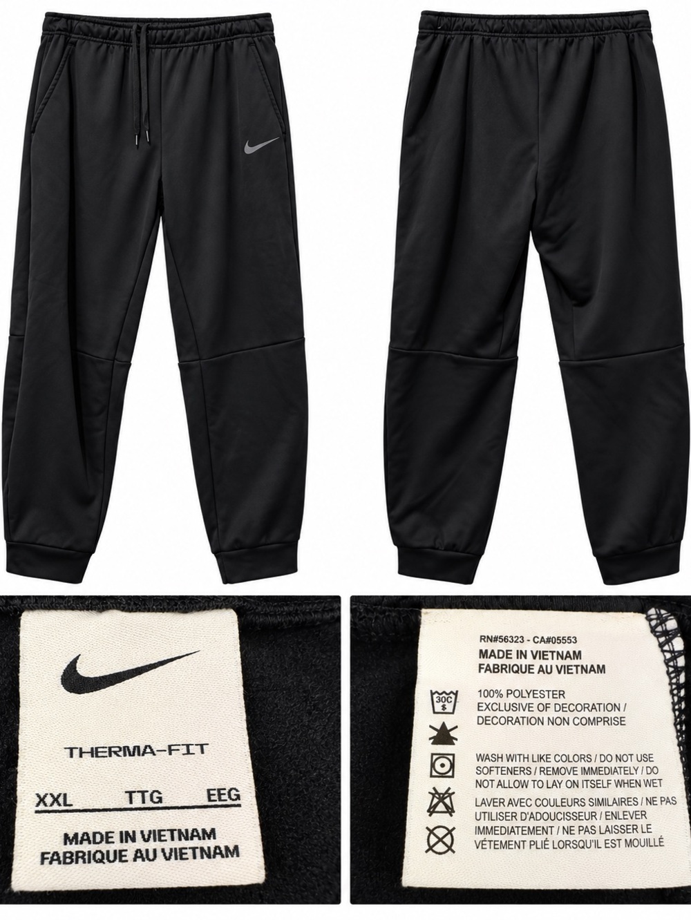 Nike Therma-FIT Black Jogger Pants XXL